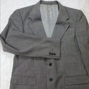 Monsieur by Givenchy Charcoal Gray Men's Worsted Wool Blazer - 40 Long